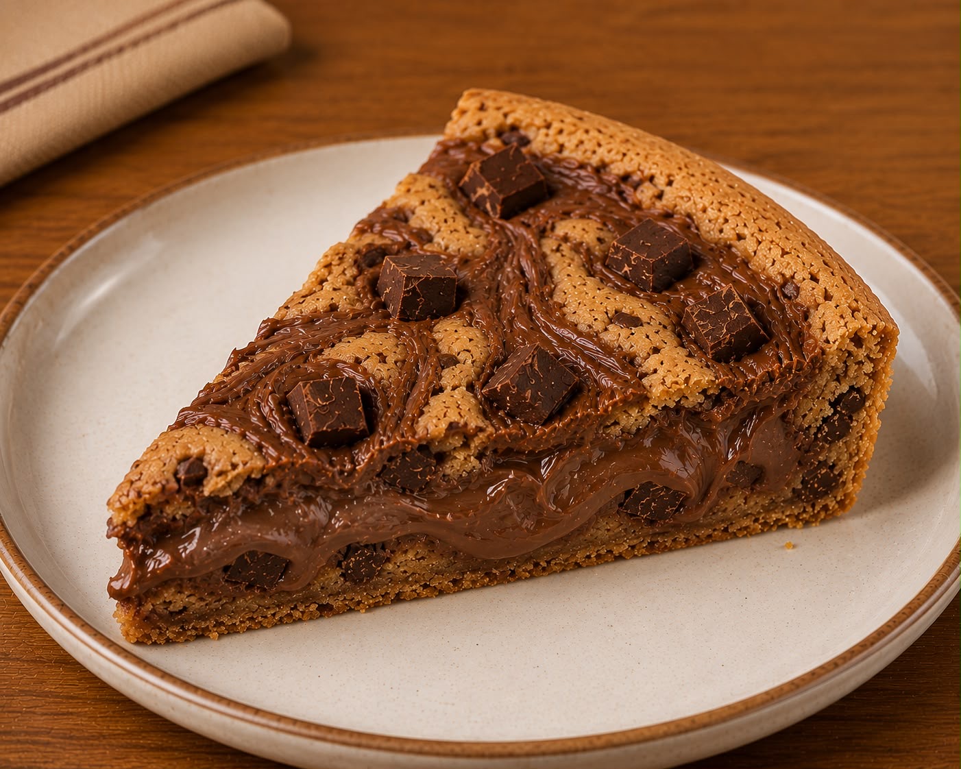 Torta cookie individual recheada com chocolate cremoso